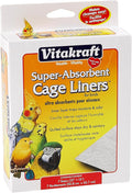 Vitakraft Cage Liners for Birds - For Parrot, Parakeet, Conure, and Cockatiel Cages White 20" X 18" 7 Count, Premium Absorbent Liner