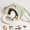 ABLAZEZAI Guinea Pig Carrier, Small Animal Travel Bag, Breathable Outdoor Portable Pouch for Snake Chinchilla Hamster Bird Bunny Hedgehog Sugar Glider Gerbil (Green)