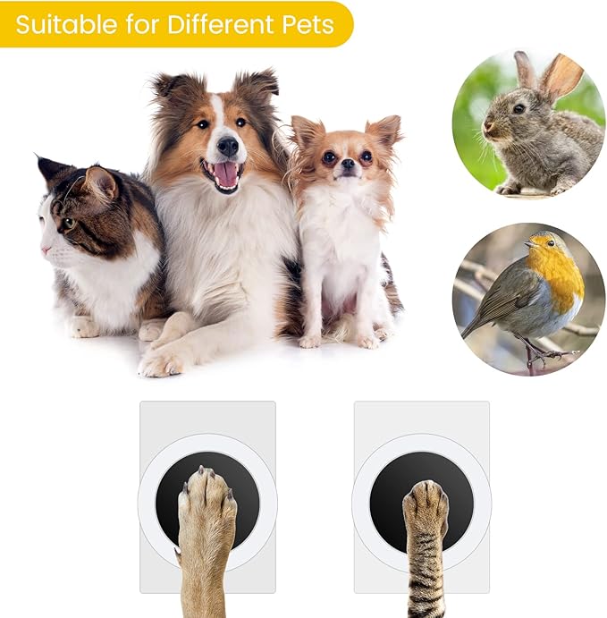 Nabance Inkless Paw Print Kit for Dogs, Cats with 2-Pcs Round Ink Pad & 2 Paper Frame, Clean Touch Dog Nose & Baby Handprint Kit, Pet Paw Print Impression Kit, Keepsake Gifts for Pet Lovers, New Moms