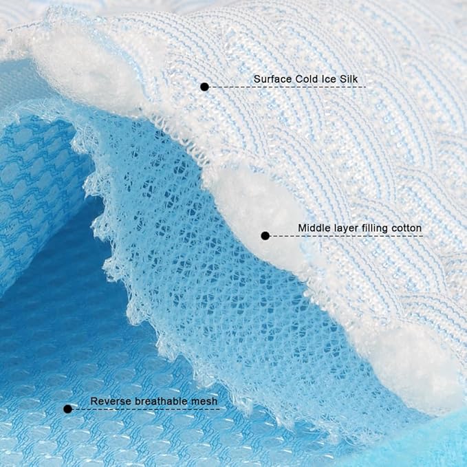 Cooling Mat Pad for Dogs Cats Ice Silk Cooling Bed for Dogs Ice Bed for Cats Pet Mats for Cats Bed Dog Pad Pupy Pad for 5Kg Pet (S/50X40CM)