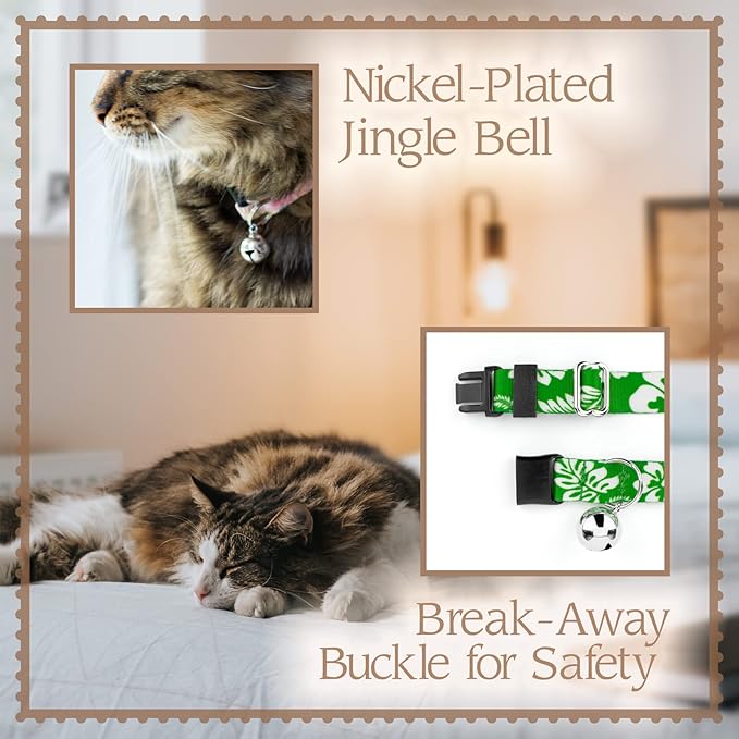Country Brook Petz - Blue Boho Mandala Cat Collar - Groovy Collection Featuring Far Out Designs