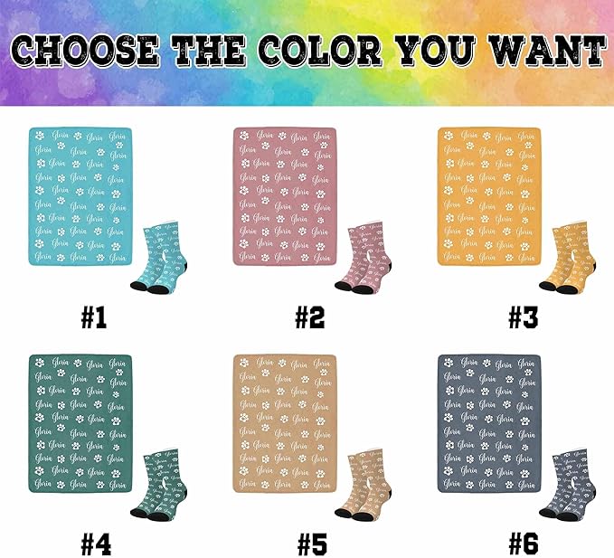 Personalized Paw Print Dog Blanket with Pet Name Face-Custom Puppy Blankets with Picture for Dogs-Customized Dog Memorial Throw Fleece Blanket-Loss of Pets Supplies Sympathy Gift for Bed Sofa Travel
