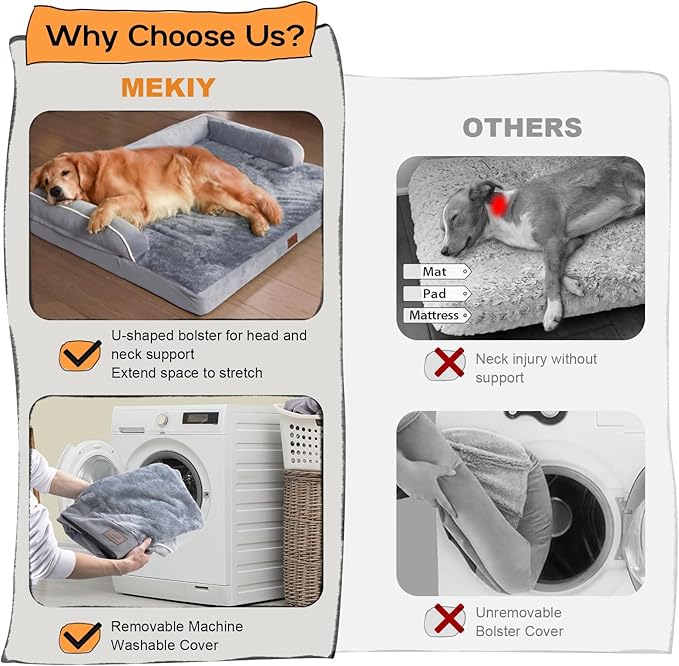 Small Dog Bed Orthopedic Washable Cat Bed Memory Foam Small Couch Sofa Indoor Comfy Pet Beds with Waterproof Removable Cover & Non-Slip Bottom