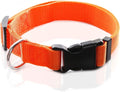 Adjustable Nylon Dog Collar, pet Collar 1 Inch 3/4 Inch 5/8 Inch Wide, for Large Medium Small Dogs (S(5/8" x 11-16"), Orange)