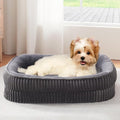 Orthopedic Dog Bed for Small Dogs Breeds, High Density Egg Crate Foam Dog Sofa Beds,Oval Kennel Bed, Pet Couch Bed with Four Sided Bolster, Removable Washable Cover& Non-Slip Bottom