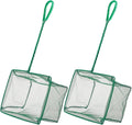 Pawfly Aquarium Fish Net with Braided Metal Handle Square Net with Soft Fine Mesh Sludge Food Residue Wastes Skimming Cleaning Net for Fish Tanks Small Koi Ponds and Pools