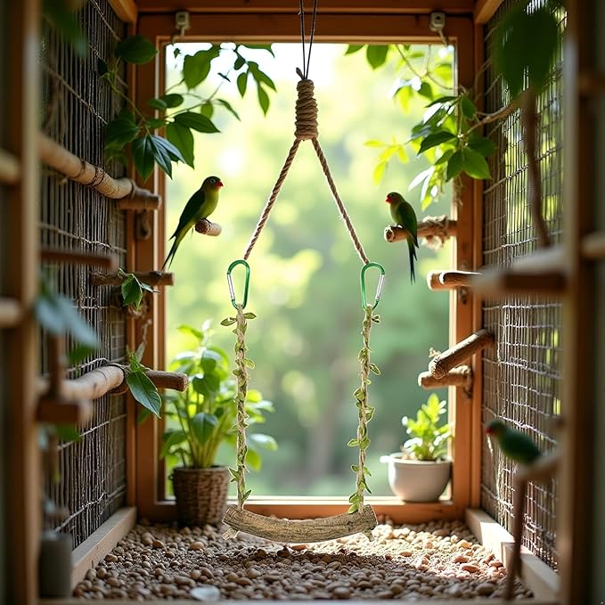 Chicken Swing Chicken Toy Perch Chicken Stand Bird Chew Toy for Birds Parrots Training Stand Holder Bird Toy Chickens and Parrots Bird Swings Birdcage Accessories, Swings
