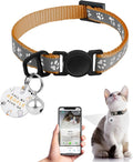 Cat Collar Breakaway with QR Code Name Tag, Reflective Kitten Collars with Bell, Cat ID Tag Personalized, Ultra-Durable, Adjustable, Quick Release, Fits Most Girl Boy Small Large Cats (8''-13.3'')