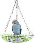 Waterproof Bird Bed for Cage, Hanging Bird Hammock Swing, Parakeet Bed Nest with Sturdy Bottom Won‘ t Collapse, Small Size Parrots Sleeping Hut for Conures, Budgies, Parakeet, Canary Finch (Green)