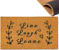 Assaoy Live Laugh Leave Funny Doormats,Coco Coir Outdoor Door Mat with Heavy Duty Backing,Floor Embroidered Mat Entrance Rubber Rugs Indoor Outdoor Home Decora Easy to Clean 30”x18”