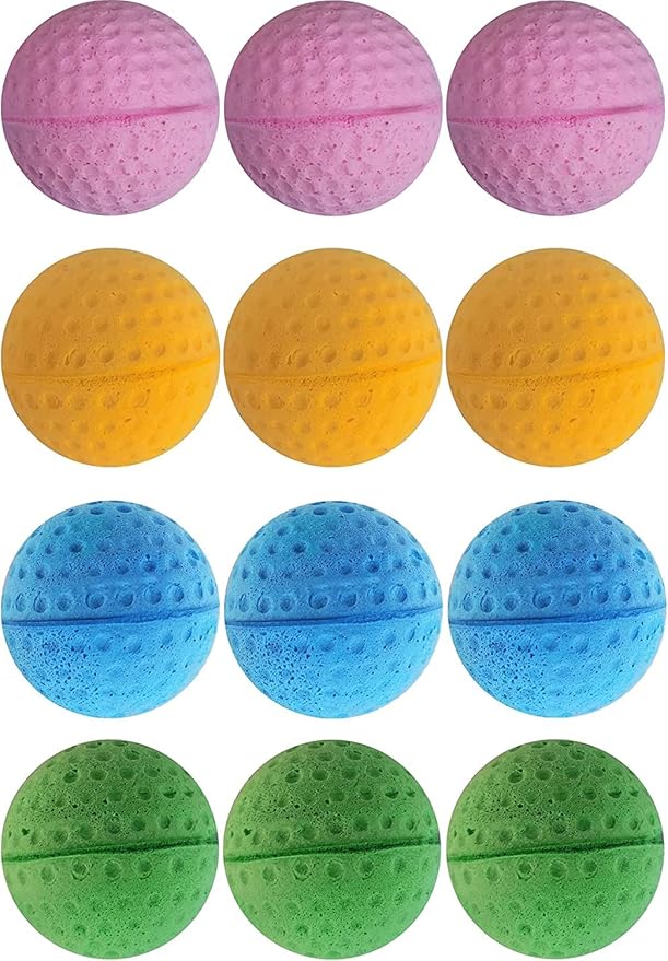 Cat Foam Ball Cat Sponge Ball Toy Soccer Toy (48Pack)