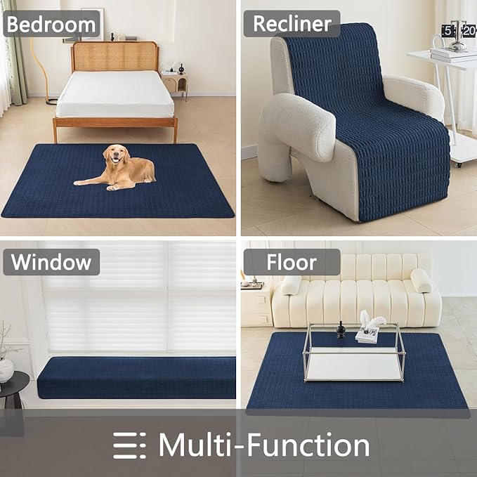Muamar Dog Bed Cover Sofa Protector,Anti Slip Sofa Covers for Living Room Couch Covers,Sofa Mat,Seat Cover,Dog Mat,Pet Pad for Furniture 1 Piece (40x60 inch, Dark Blue)