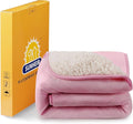 Sunheir Waterproof Dog Blankets for Small Dogs - Puppy Blanket Washable for Couch Protection, Soft Sherpa Fleece Cat Throw Blanket to Prevent Urine Leaks & Protects Furniture, 25"X 35", Pink