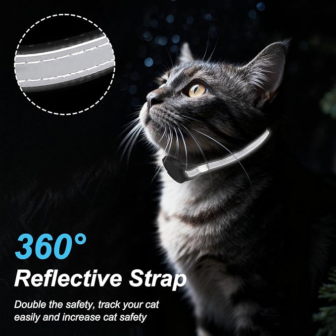 Google Android Cat Tracker Collar (1 Pack), Mini Cat GPS Tracker, Smart Pet Activity Trackers, No Subscription, GPS Cat Collar Certified Finder, Anti-Lost, Finder Tag for Vehicles, Pets, Kids, Items
