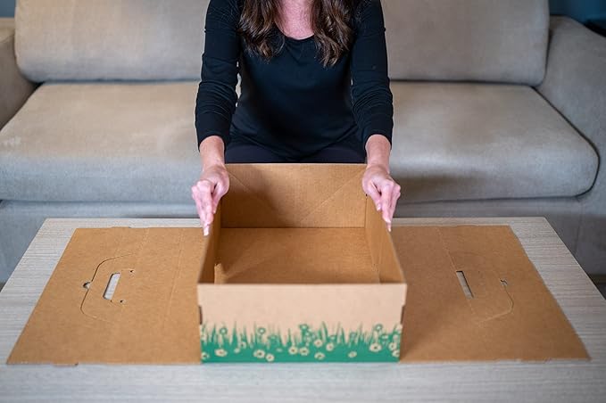 Disposable Ten Second Litter Boxes for Kitty/Cats. Made in The USA. Biodegradable Solution for Quick and Easy Disposal. Made of Recyclable Material. (8-Pack)