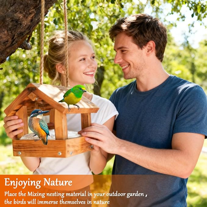 Sukh Bird Nesting Material - Bird Nests Bedding Hummingbird Nesting Material Mixing Canary Nesting Material Finch Nesting Material Parakeet Nesting Materials for Cage,Gardens,Tree Trunks (3)