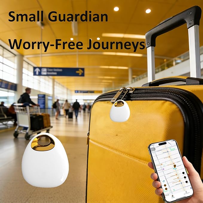 GPS Pet Tracker with Apple Find My Network, Android Compatibility, Real-Time Location Tracking, Water-Resistant (DINGWEIQI03)