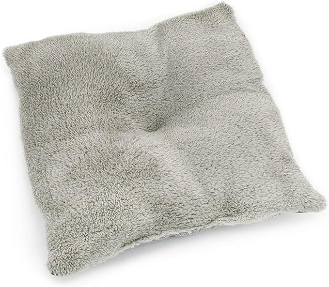 Best Pet Supplies Dog House Bed Crate Mat Tent Indoor Round Soft Plush for Small, Medium, and Large Breeds - Gray Linen, 16" x 16" x H:14"