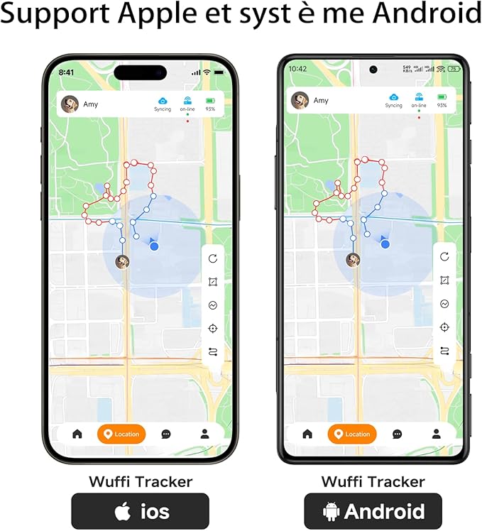 ROTX Dog GPS Tracker Real-time Tracker Alerts Virtual Fence Location Dog Cat Collar Attachment of Random Color Subscription Required for Pet Over 11.06lbs Waterproof IP67 Health & Wellness Black