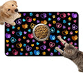 Dog Food Mat for Bowls, Absorbent Quick Dry Dog Cat Mats for Food and Water, Non-Slip Backing Pet Mat Pet Supplies - Paw Pattern