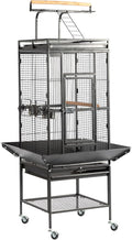 VINGLI Bird Cage with Rolling Stand for Parrots, Cockatiels, Budgies, Lovebirds, Small/Medium Birds (62“H with Play Top)