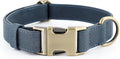 Plutus Pet Genuine Leather Dog Collar – Adjustable Pet Collar with Quick Release Metal Buckle, Soft Real Leather for Small Medium Large Dogs, Heavy Duty & Skin-Friendly (Blue, S)