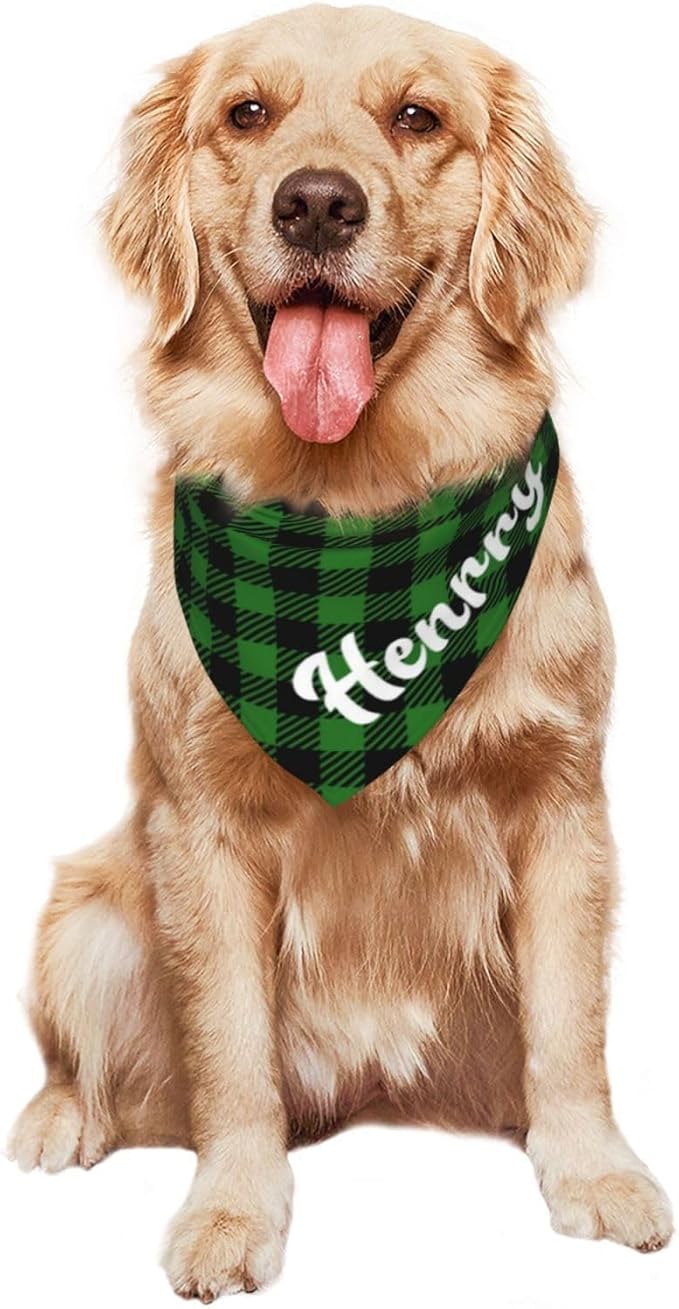 Custom Pet Scarf Personalized Dog Bandana with Name Personalized Add Your Text Bibs Triangle Head Scarfs Gift for Small Medium Large Dogs Cats Baby Puppy Pets Accessories