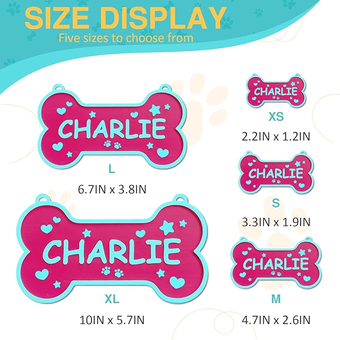 Personalized Dog Crate Sign Custom Dog Kennel Accessories Name Plate Doghouse Sign Decor
