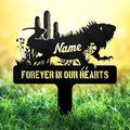 Personalized Bearded Dragon Memorial Metal Stake – Custom Lizard Pet Grave Marker, Bearded Dragon Remembrance Plaque, Outdoor Garden Decor, Metal Tombstone, Pet Loss Gifts for Lizard Lovers