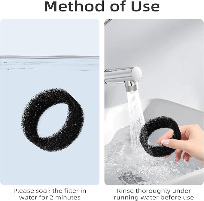 Glass Cat and Dog Water Fountain 90oz/2.7L, SMA-800 Ultra-Quiet Replacement Pump - Safe and Easy to Clean with Low Voltage DC 5V and USB Cable (Pump+2 Black Filter Cottons)