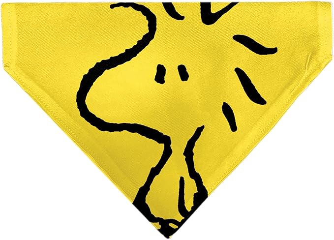 Peanuts Pet Bandana Peanuts Woodstock Pose Close Up Yellow Slip On Collar Bandana Only