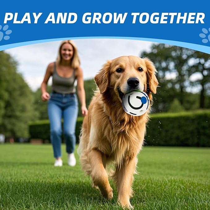 Glow in The Dark Dog Toys Ball, Interactive Dog Ball, Shaking with Gibbering Sound, L, 3.94 in (10 cm)