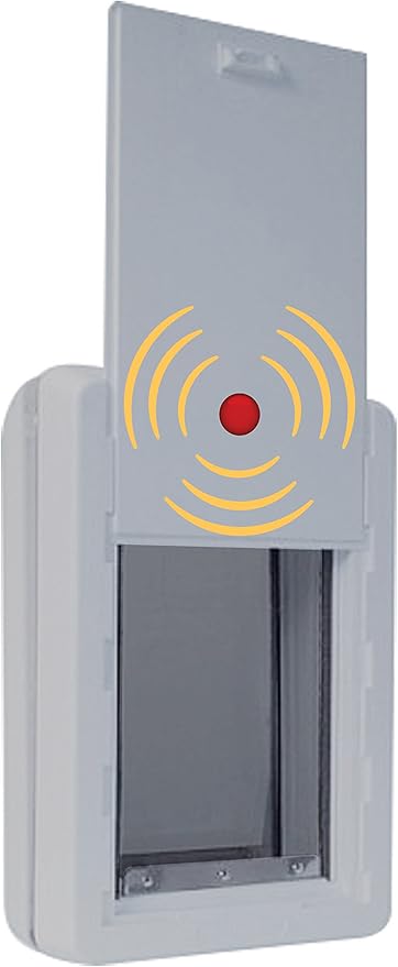IDEAL PET PRODUCTS Since 1979 Ideal Pet Products Designer Series Ruff Weather Alarm Alert Pet Door, X-Large 9.75" X 17" Flap Size