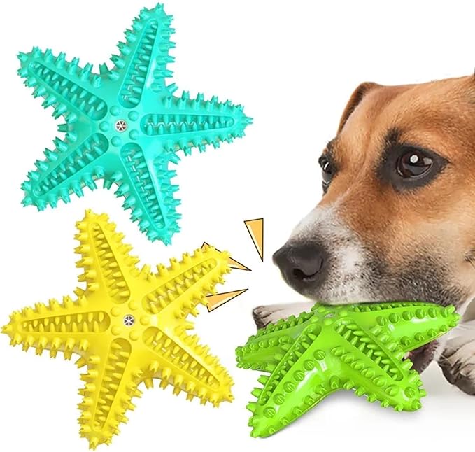 Chew Toy for Dog Toothbrush Stick Dog Toys for Aggressive Chewers Interactive Toys Treats Tough Toy to Keep Them Busy Chew Toys for Small Dogs (Star Toy - Yellow)
