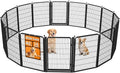Dog Fence Outdoor Pens Outside,Portable Dog Play Pen 40" H 16 Panels Pet Playpen Exercise Pens for Puppys Small Medium Large Dogs RV Camping Yard Garden Indoor Low Threshold Wide Gate
