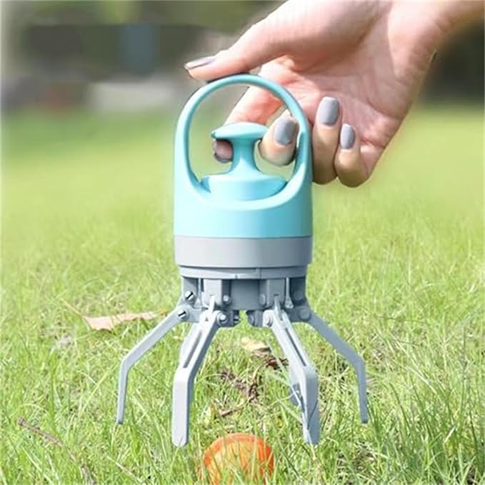 Quick Scoop Poop Scooper, Portable Dog Pooper Scooper, Easy Claw Pick up Tool for Dogs, Leak-Proof Waste Bag Holder for Outdoor Walks (Blue)