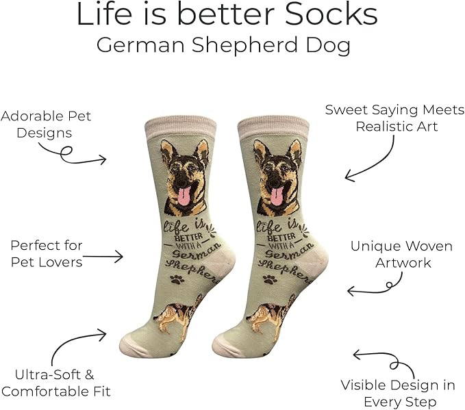 E&S Pets Pet Lover Socks - Dog & Cat Socks - Unisex Novelty Gifts