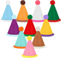 Hxezoc 10 Pcs Mini Birthday Party Hats Multicolor Lovely Crimping Cone Hats for Animals Stuffed Pets Birthday Holiday Accessories Decoration Supplies