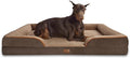 Bedsure XXL Orthopedic Dog Bed for Extra Large Dogs - Washable Giant Dog Cat Bed Waterproof, Comfort Dogs Couch Sofa with Washable Removable Cover, Pet Bed with Nonskid Bottom, Brown, 52"