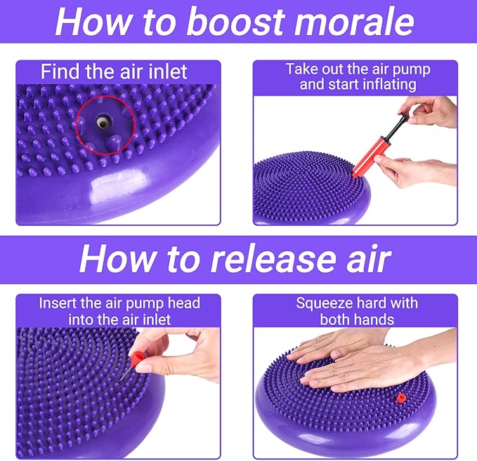 Dog Balance Disc 14", Dog Balance Equipment with Cushion and Pump, Pet Training Platform for Pet Rehabilitation Training, Strength Train Stability, Suitable for Small and Medium-Sized Pets