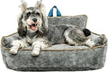 Orthopedic Dog Bed with Memory Foam, Washable Plush Pet Bed for Small, Medium & Large Dogs, Cozy Bolster Crate Dog Bed for Joint Support & Comfort.(Dark Grey)