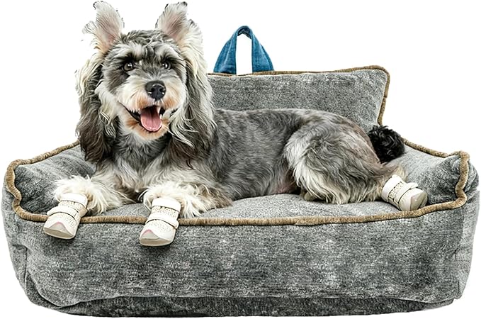 Orthopedic Dog Bed with Memory Foam, Washable Plush Pet Bed for Small, Medium & Large Dogs, Cozy Bolster Crate Dog Bed for Joint Support & Comfort.(Dark Grey)