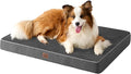 EHEYCIGA Waterproof Dog Bed Orthopedic 36"x27", Memory Foam Pet Bed for Larged Size Dogs, Washable Pet Mat with Removable Cover, Dark Grey