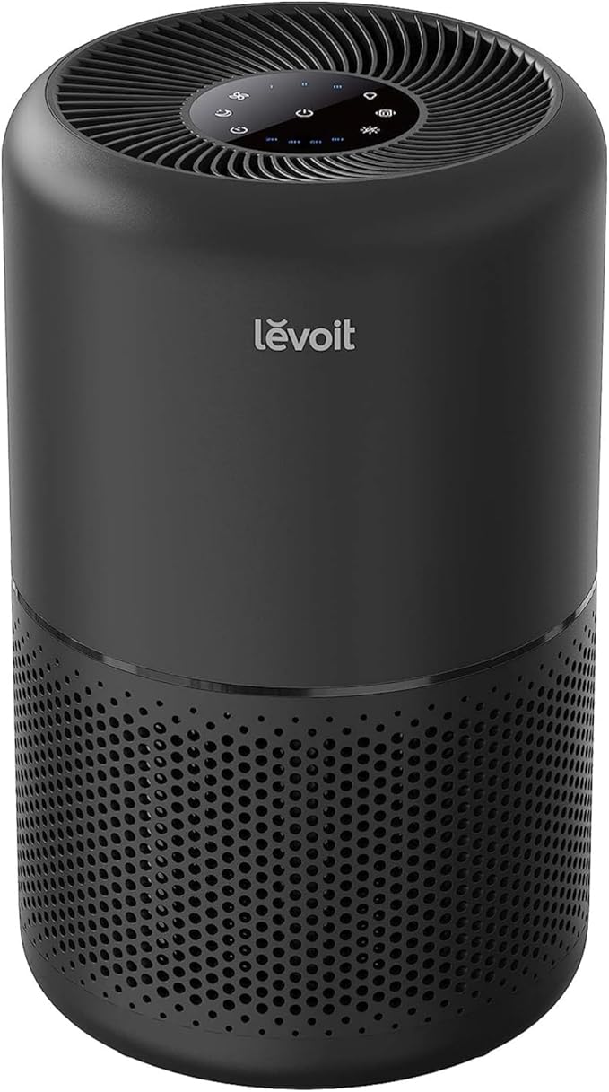 LEVOIT Air Purifier for Home Allergens Pet Hair in Bedroom, Covers Up to 1073 ft² by 56W High Torque Motor, AHAM VERIFIDE, 3-in-1 Filter with HEPA Sleep Mode, Remove Dust Smoke Odor, Core300-P, Black