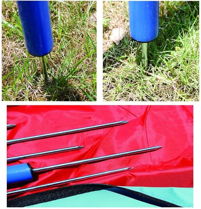 PAWISE Dog Agility Training Equipment,12 Weave Poles for Dogs with Stakes & Carry Bag, Dogg Agility Training Set for Outdoor Obstacle Course, Backyard Dog Exercise & Training Equipment for All Breeds