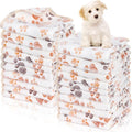 Chumia 40 Pcs Blankets Soft Fluffy Fleece Washable Pet Dog Sleep mat Paw Print Pattern Fleece Blankets for Pets Throw Warm Bed Mat for Dog Puppy Cat(24 x 16 Inch,White)