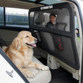 Dog Barrier for Car Back Seat & Cargo Area with Wider Coverage, Universal Fit for Car, SUV & Truck, Dog Car Divider with Chew-Proof Transparent Net and Sturdy Metal Frame for Backseat & Trunk