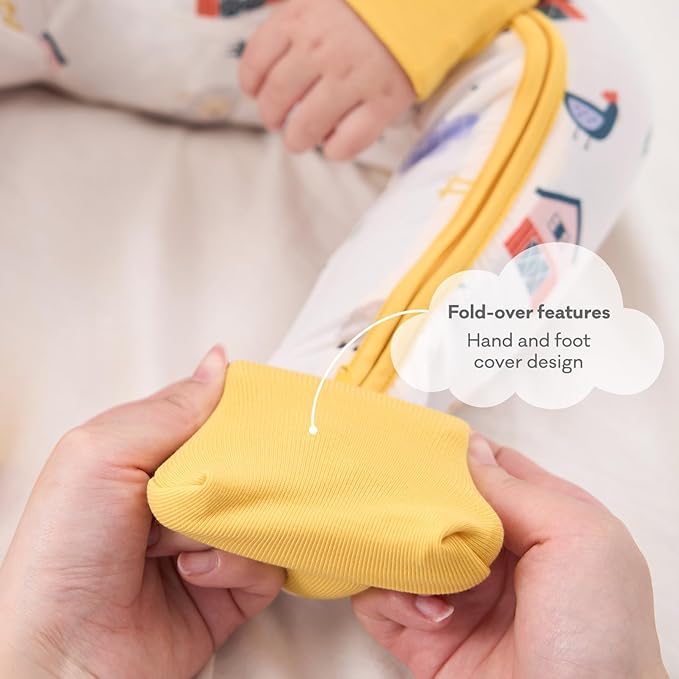 pureborn Baby Infant Boys Girls Sleeper Snug Fit Viscose from Bamboo Pajamas Zipper Pjs 0-24 Months