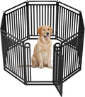 New Thickened Version Dog Playpen, 40 Inch Dog Fences for The Yard, Portable Outdoor Dog Playpen for Large/Medium/Small Dogs, Foldable Metal Dog playpen, with Doors (8 Panels, 40 Inch)