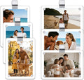 6 Pack Magnetic Car Visor Photo Holder – Personalized Acrylic Clip for Family, Pets, Travel Pictures – Easy Snap-On Car Accessory for Sun Visor (6 Pack, 2.4''x3.5'')
